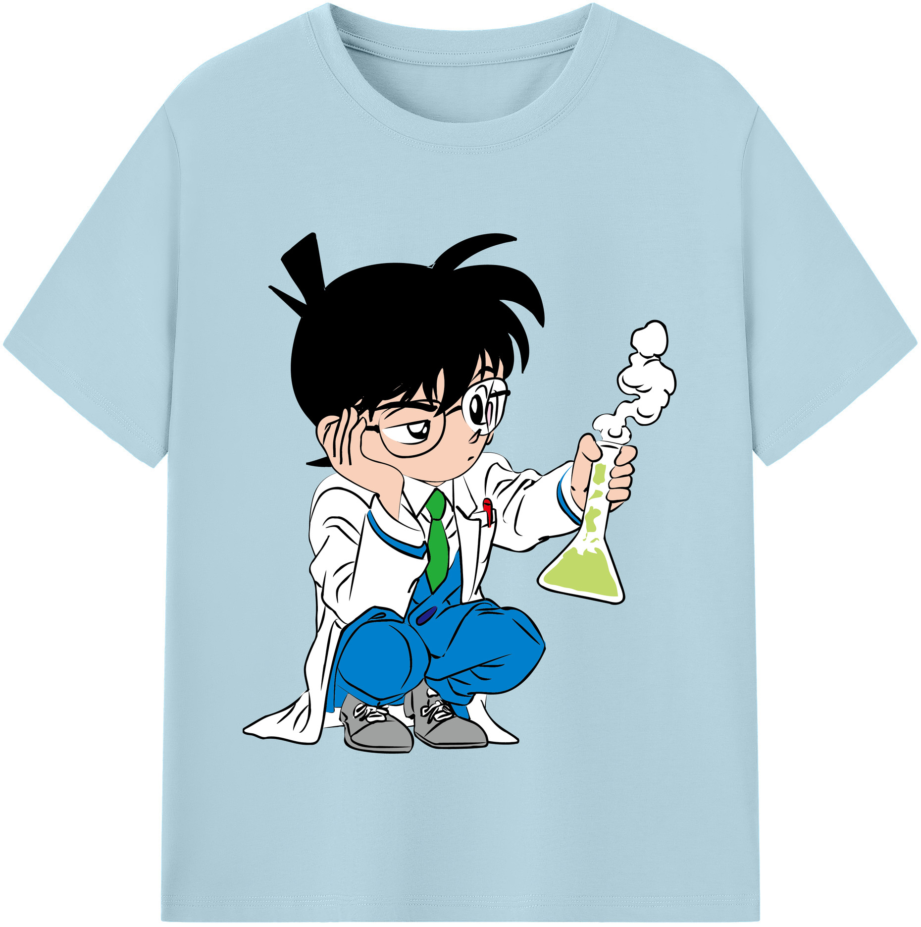 （画像用） 名探偵コナン 江戸川 コナン Detective Conan Conan Edogawa 綿100％半袖Tシャツ（フロントプリント）